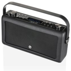 VQ Hepburn MKII DAB/DAB+/FM Radio and Bluetooth Speaker with Aux In Clock and Two Alarms - Black